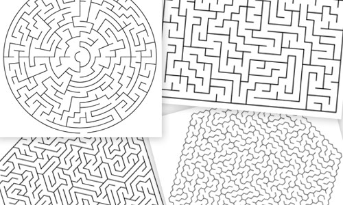 geometric maze puzzle generator