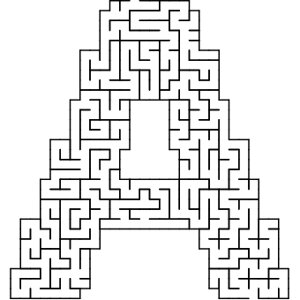 A shaped maze puzzle