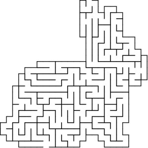 Bunny shaped maze puzzle