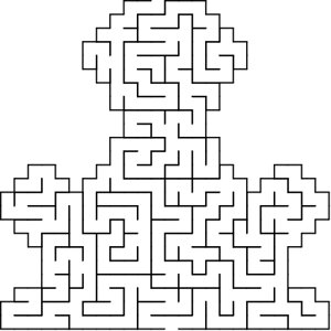 Crown shaped maze puzzle