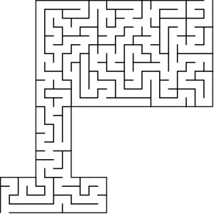 Flag shaped maze puzzle