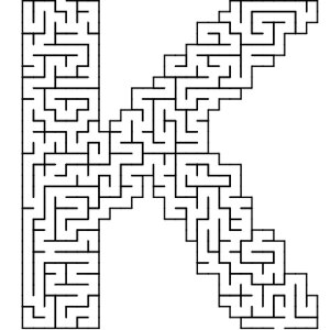K shaped maze puzzle