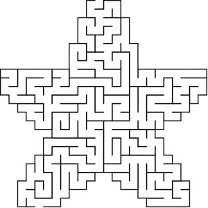 Star shaped maze puzzle