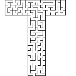 T shaped maze puzzle