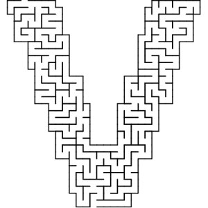 V shaped maze puzzle